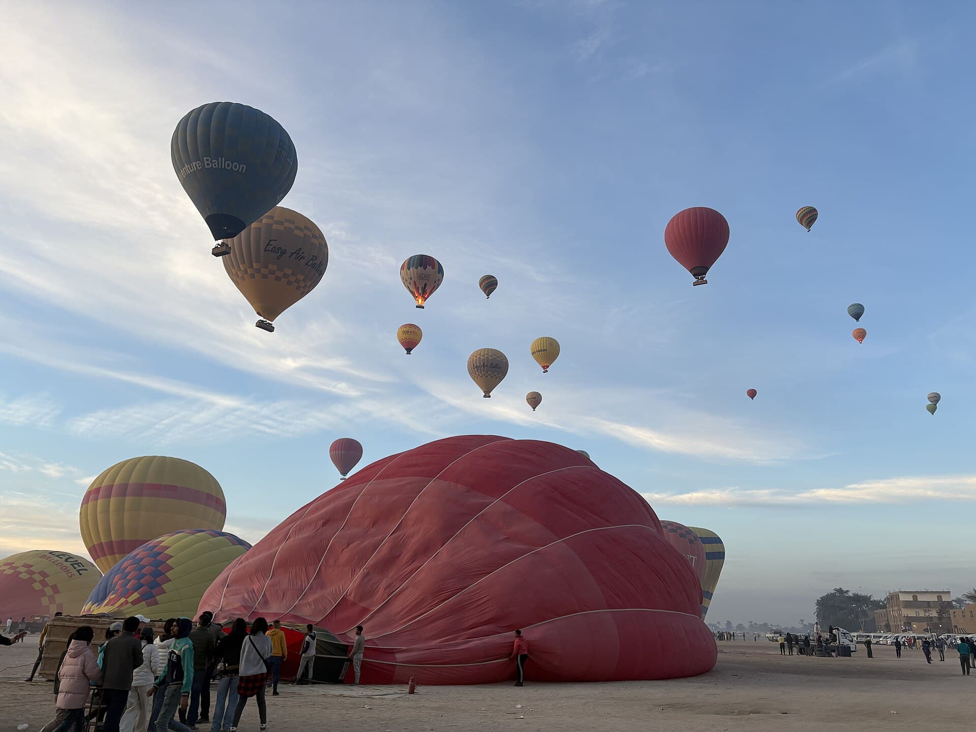 Hot air balloon trip over Luxor